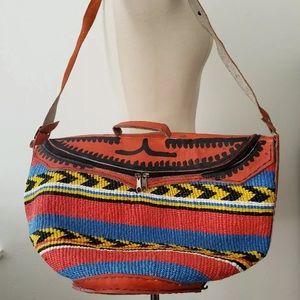 Vintage Woven Crossbody Bag